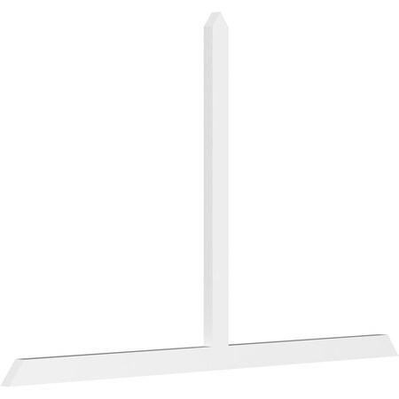 Ekena Millwork Portland Architectural Grade PVC Gable Bracket, 96"W x 60"H x 2"D x 4"F, 15/12 Pitch GBP096X60X0204POR00